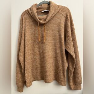 Sonoma Women's Tan Cowl Neck Sweater